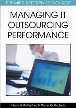 Hardcover Managing IT Outsourcing Performance Book