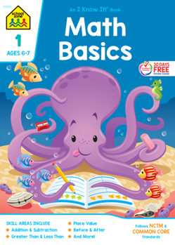 Paperback School Zone Math Basics Grade 1 Workbook Book