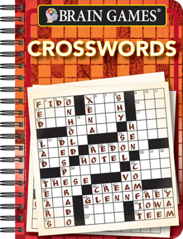 Spiral-bound Brain Games - To Go - Crosswords (Orange) Book
