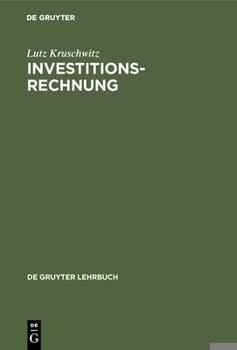Hardcover Investitionsrechnung [German] Book