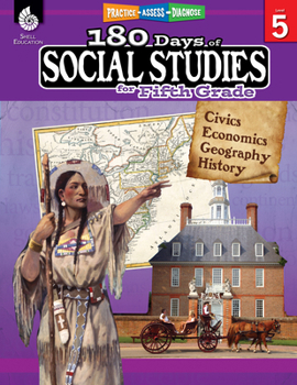 Paperback 180 Days of Social Studies for Fifth Grade: Practice, Assess, Diagnose Book