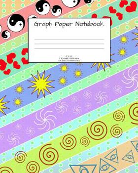 Paperback Graph Paper Notebook: Fun pattern; 5 squares per inch; 100 sheets/200 pages; 8" x 10" Book