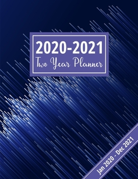 2020-2021 Two Year Planner: Stylish Abstract Cover: Calendar Planner 2020-2021 With 2-Page Monthly Spreads & Notes Pages, 2020-2021 Diary
