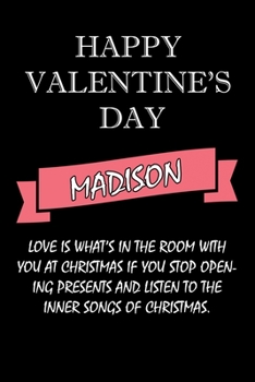happy valentine's day  Madison Quote: composition notebook :valentine's day gift for an happy valentine day gratitude your lover