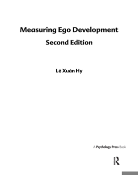Hardcover Measuring Ego Development Book