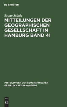 Hardcover Mitteilungen der Geographischen Gesellschaft in Hamburg Band 41 [German] Book