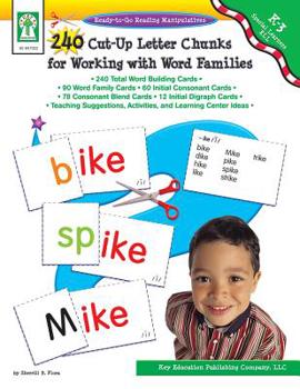 Paperback 240 Cut-Up Letter Chunks for Working with Word Families, Grades K - 3 Book