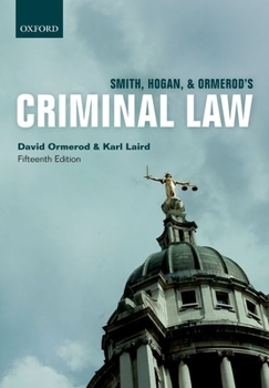 Paperback Smith, Hogan, & Ormerod's Criminal Law Book
