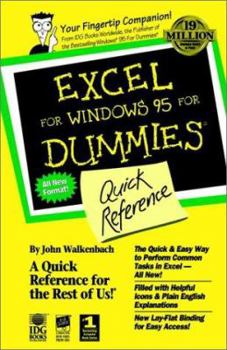 Paperback Excel For Windows 95 For Dummies: Quick Reference Book