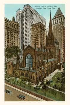 Paperback Vintage Journal Trinity Church, Skyscrapers, New York City Book