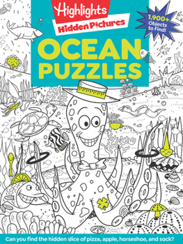 Paperback Ocean Puzzles: Over 100 Ocean-Themed Search and Find Puzzles for Kids 6 and Over, Featuring Sea Creatures, Marine Animals, Underwater Scenes and Over Book