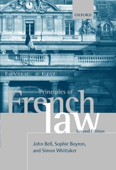 Hardcover Principles of French Law Book