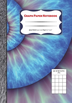 Paperback Graph Paper Notebook: Quad Ruled 4x4 - 110 Pages - 7" x 10" Squared Graphing Paper * Blank Notebook * Grid Paper * Softback ...(Composition Book
