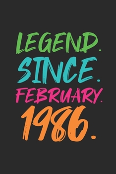 Paperback Legend Since February 1986: Journal for Birthday Gift Idea - Graph Ruled Notebook Book