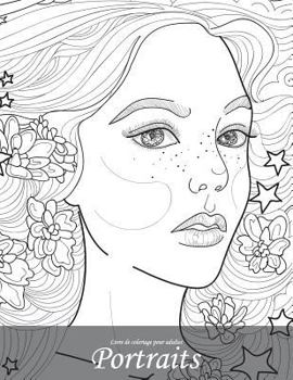 Paperback Livre de coloriage pour adultes Portraits 6 [French] Book