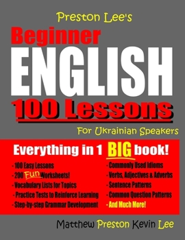 Paperback Preston Lee's Beginner English 100 Lessons For Ukrainian Speakers Book