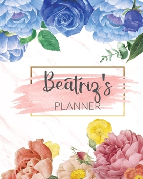 Beatriz's Planner: Monthly Planner 3 Years January - December 2020-2022 | Monthly View | Calendar Views Floral Cover - Sunday start