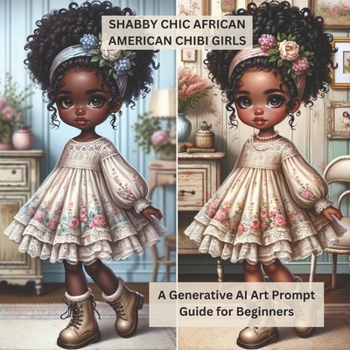 Paperback Shabby Chic African-American Chibi Girls A Generative AI Art Prompt Guide for Beginners Book