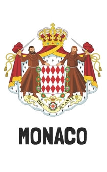 Monaco: Handy journal notebook diary with blank lined paper to write in (Europe)