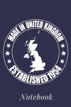 Paperback Made in united kingdom established 1954: 6x9 inch - lined - ruled paper - notebook - notes Book