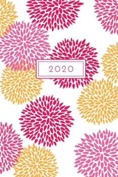 Paperback 2020 Weekly Planner / Calendar with Vibrant Chrysanthemum Motif Book