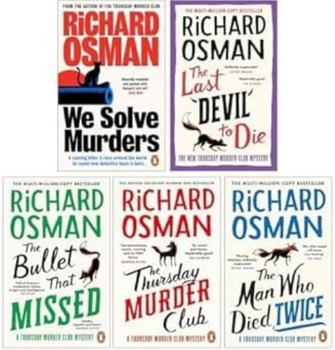 Richard Osman Thursday Murder Club 5 Book Mystery Box Set – The Thursday Murder Club, The Man Who Died Twice, The Bullet That Missed, The Last Devil to Die & We Solve Murders