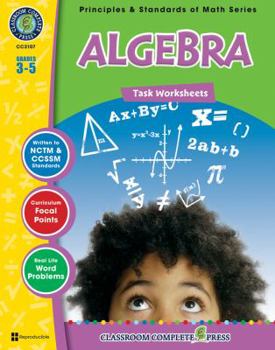 Paperback Algebra, Grades 3-5 [With 3 Transparencies] Book