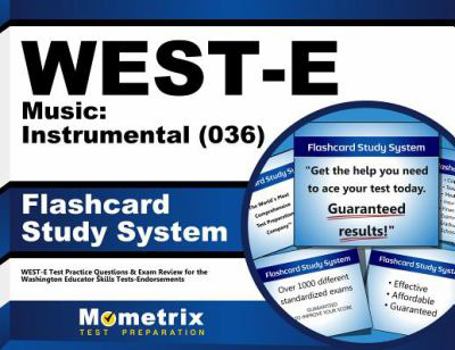 Cards West-E Music: Instrumental (036) Flashcard Study System: West-E Test Practice Questions & Exam Review for the Washington Educator Skills Tests-Endorse Book