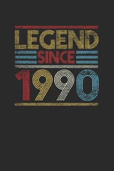 Paperback Legend Since 1990: Graph Paper Notebook (6" x 9" - 120 pages) Birthday Themed Notebook for Daily Journal, Diary, and Gift Book