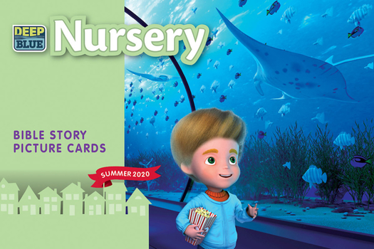 Hardcover Deep Blue Nursery Bible Story Picture Cards Summer 2020 Book