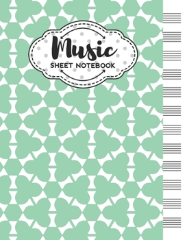 Paperback Music Sheet Notebook: Blank Staff Manuscript Paper with Unique Geometric Themed Cover Design Book