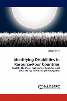 Paperback Identifying Disabilities in Resource-Poor Countries Book