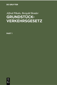 Hardcover Grundstückverkehrsgesetz: Kommentar [German] Book