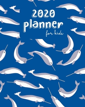 2020 Planner For Kids: Weekly And Monthly Jan 1 to Dec 31 Diary Includes Daily Routine Plans, Reading Logs, Savings Tracker & Vision Boards. Large Size Journal With Blue Ocean & Sharks Cover.