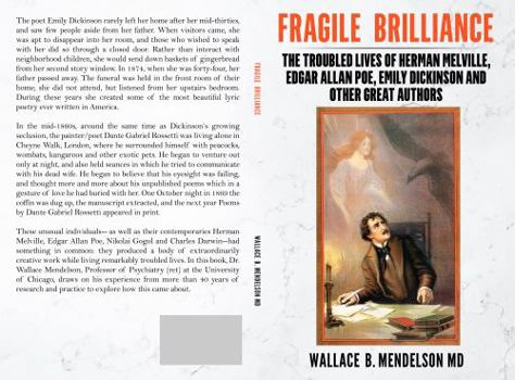 Paperback Fragile Brilliance: The Troubled Lives of Herman Melville, Edgar Allan Poe, Emily Dickinson, and Other Great Authors Book