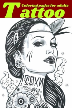 Paperback Tattoo Coloring pages for adults [Large Print] Book