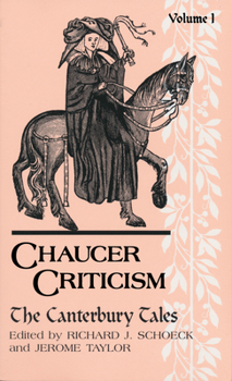 Paperback Chaucer Criticism, Volume 1: The Canterbury Tales Book