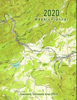 2020 Weekly Planner: Townsend, Tennessee (1953): Vintage Topo Map Cover