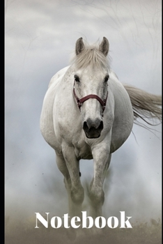 White Horse Composition Book College Ruled Notebook: Planner Logbook Diary Gift Todo Memory Book Budget Planner Medium to Large Sized With College Ruled Lined Paper for School Education Blank 100 page