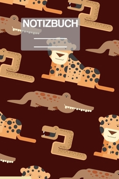 Notizbuch A5 Muster Zeichnung Tiger Krokodil Schlange: • 111 Seiten  • EXTRA Kalender 2020 •  Einzigartig •  Kariert •  Karo •  Raster  • Geschenk • Geschenkidee (German Edition)