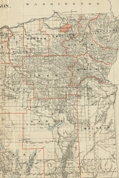 1889 Map of Oregon - a Poetose Notebook / Journal / Diary (50 Pages/25 Sheets)