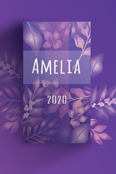Paperback Terminkalender 2020: F?r Amelia personalisierter Taschenkalender und Tagesplaner ca DIN A5 - 376 Seiten - 1 Seite pro Tag - Tagebuch - Woch [German] Book