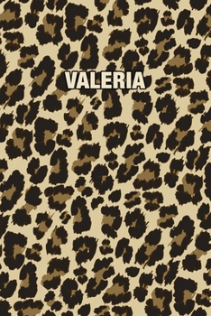 Paperback Valeria: Personalized Notebook - Leopard Print Notebook (Animal Pattern). Blank College Ruled (Lined) Journal for Notes, Journa Book