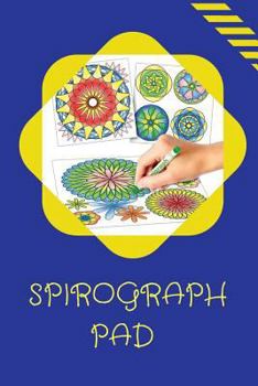 Paperback Spirograph Design Pad/Notebook/Journal: BLANK Spirograph Art Series/Kids Art Book