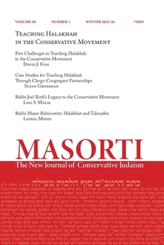 Masorti Journal: Winter 2025-6 (69:1)