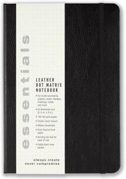 Leather Bound Essentials Lg Blk Dot Mtx Leather Book