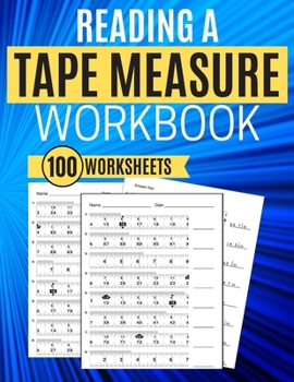 Paperback Reading a Tape Measure Workbook 100 Worksheets Book