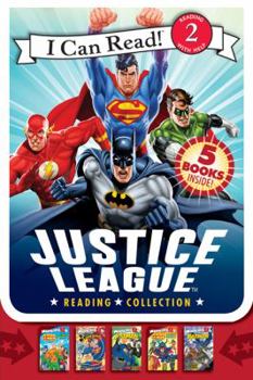 Paperback Justice League Reading Collection: 5 I Can Read Books Inside! Book