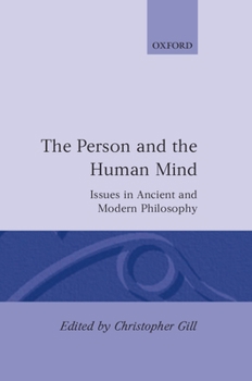 Hardcover The Person and the Human Mind: Issues in Ancient and Modern Philosophy Book