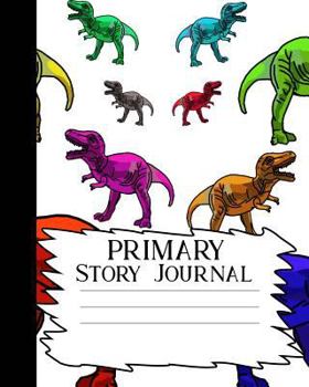 Paperback Primary Journal Grades K-2 Draw and Write Story Composition Notebook: For Boys Dinosaur Early Learning Creative Story Paper for Kindergarten, 8 X 10 7 Book